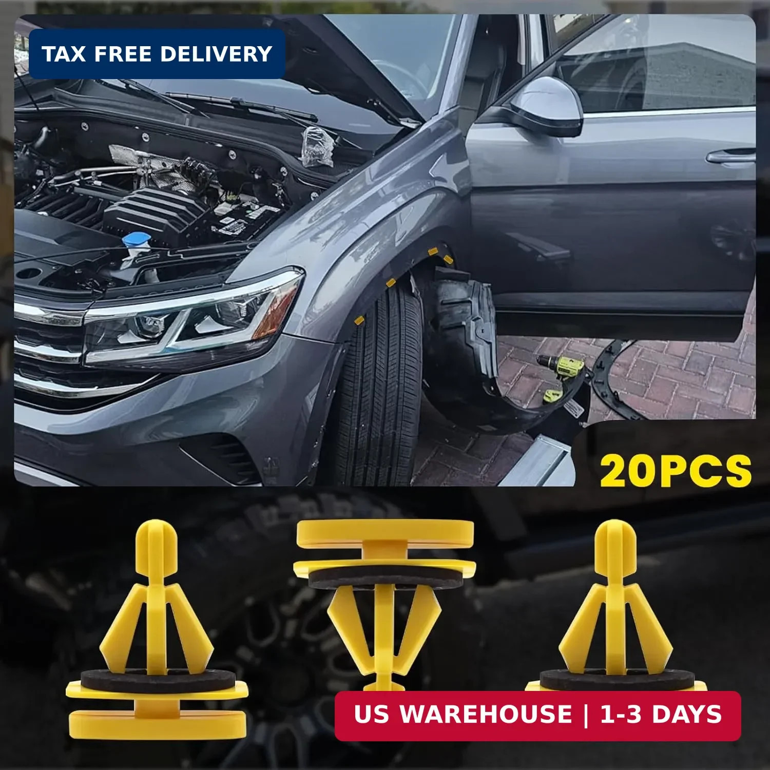 71 Pcs Fender Flare Rocker Panel Moulding Clips, Wheel Flare Clips & Trim Panel