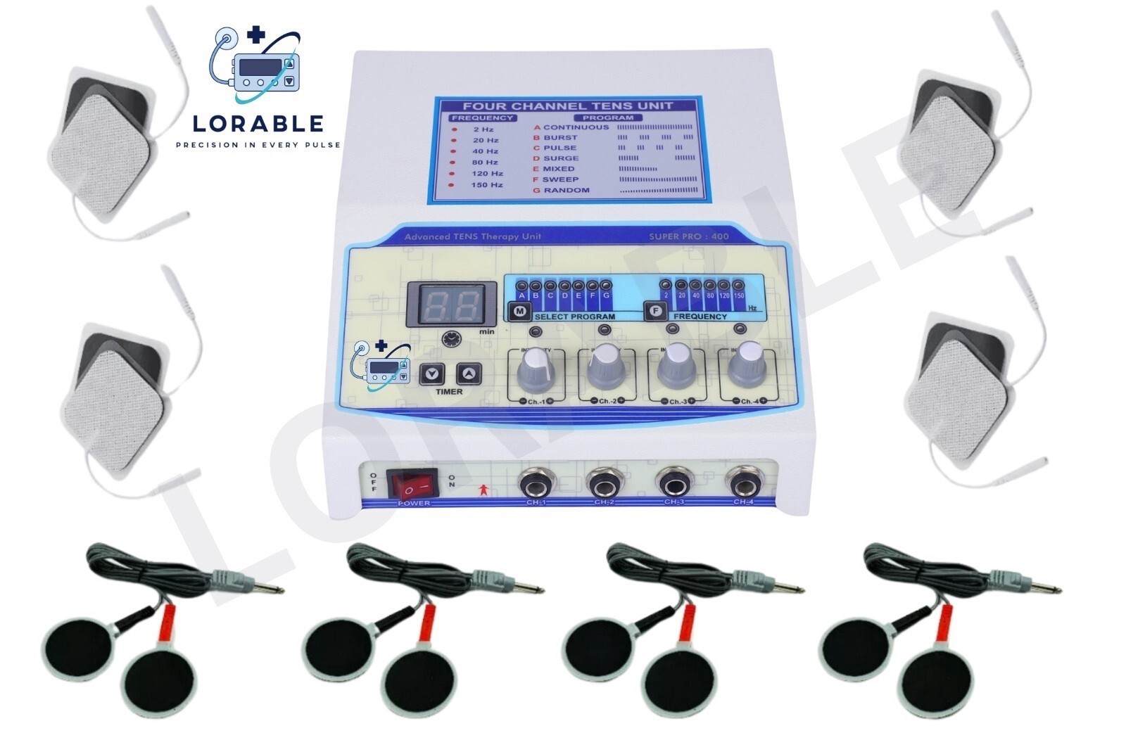 Professional Electrotherapy Physical Therapy Machine Prof 4 channel Therapy unit