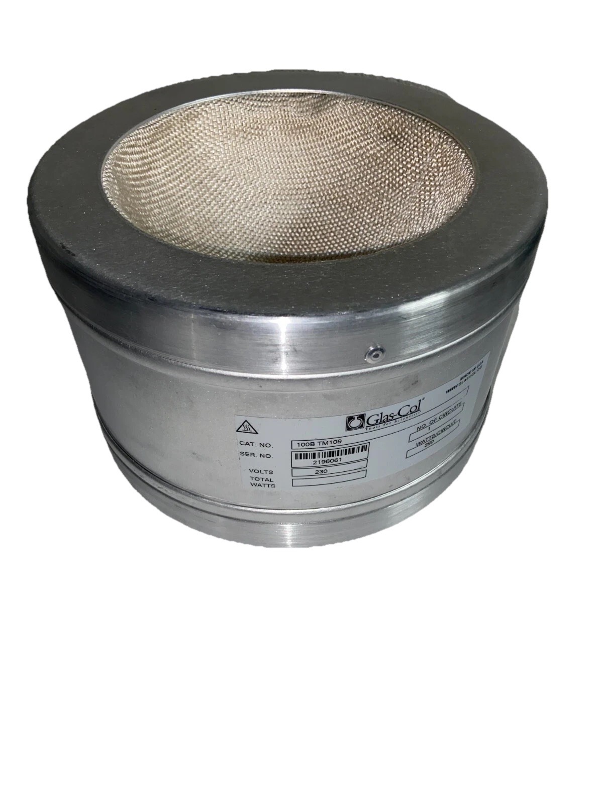 NEW Glas-Col 100B TM109 Aluminum Heating Mantle, 1000 ml, 380 Watts, 230 V