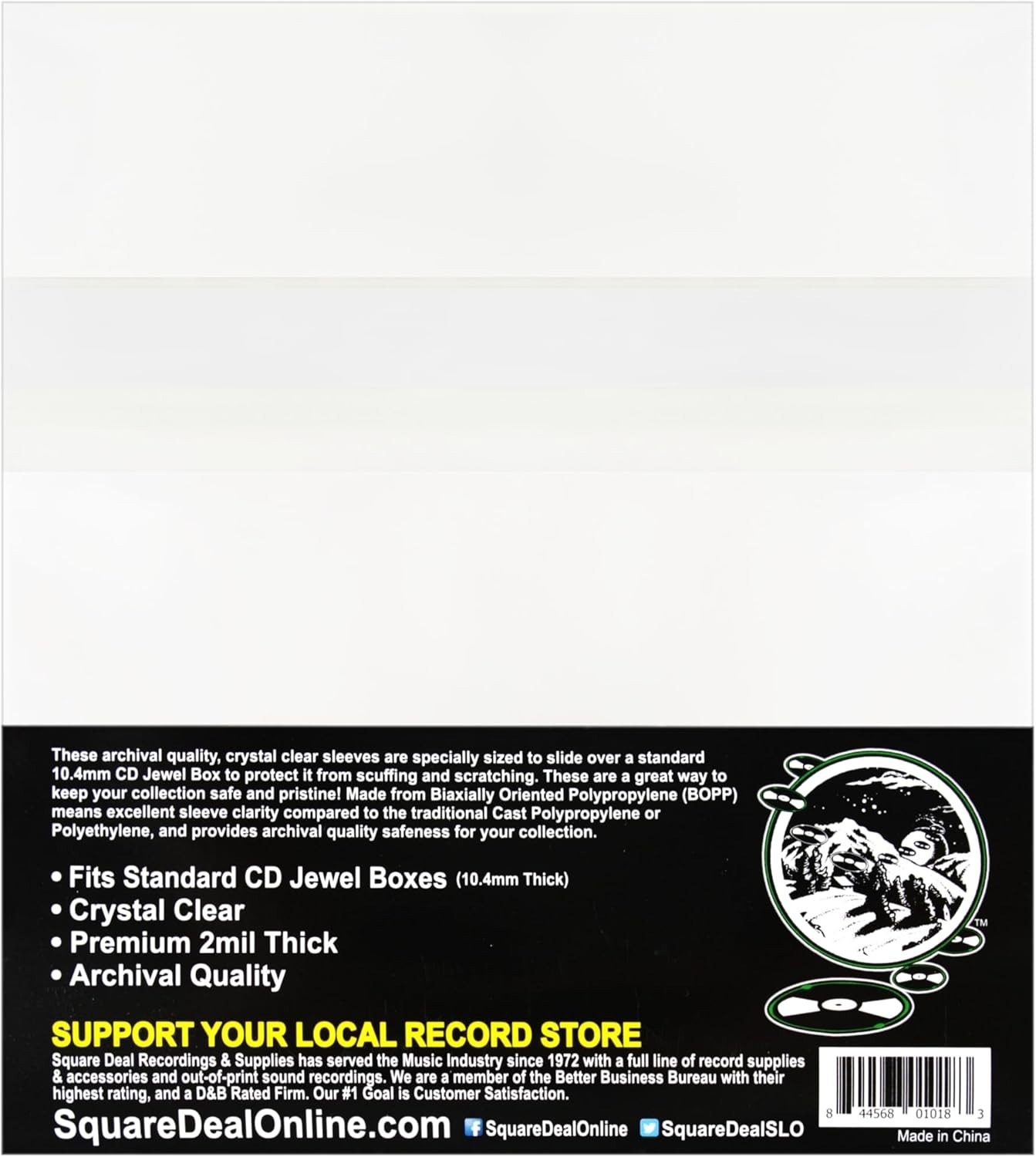 Archival-Grade 100 Pack CD Sleeves – Dust-Proof, Anti-Static & Scratch Resistant