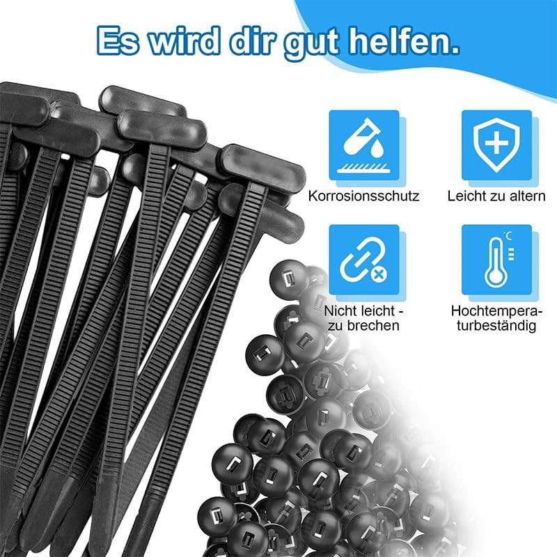 Nylon Cable Tie Buckle 100 PCS Zipper Clips for Automotive Fender Liner Door