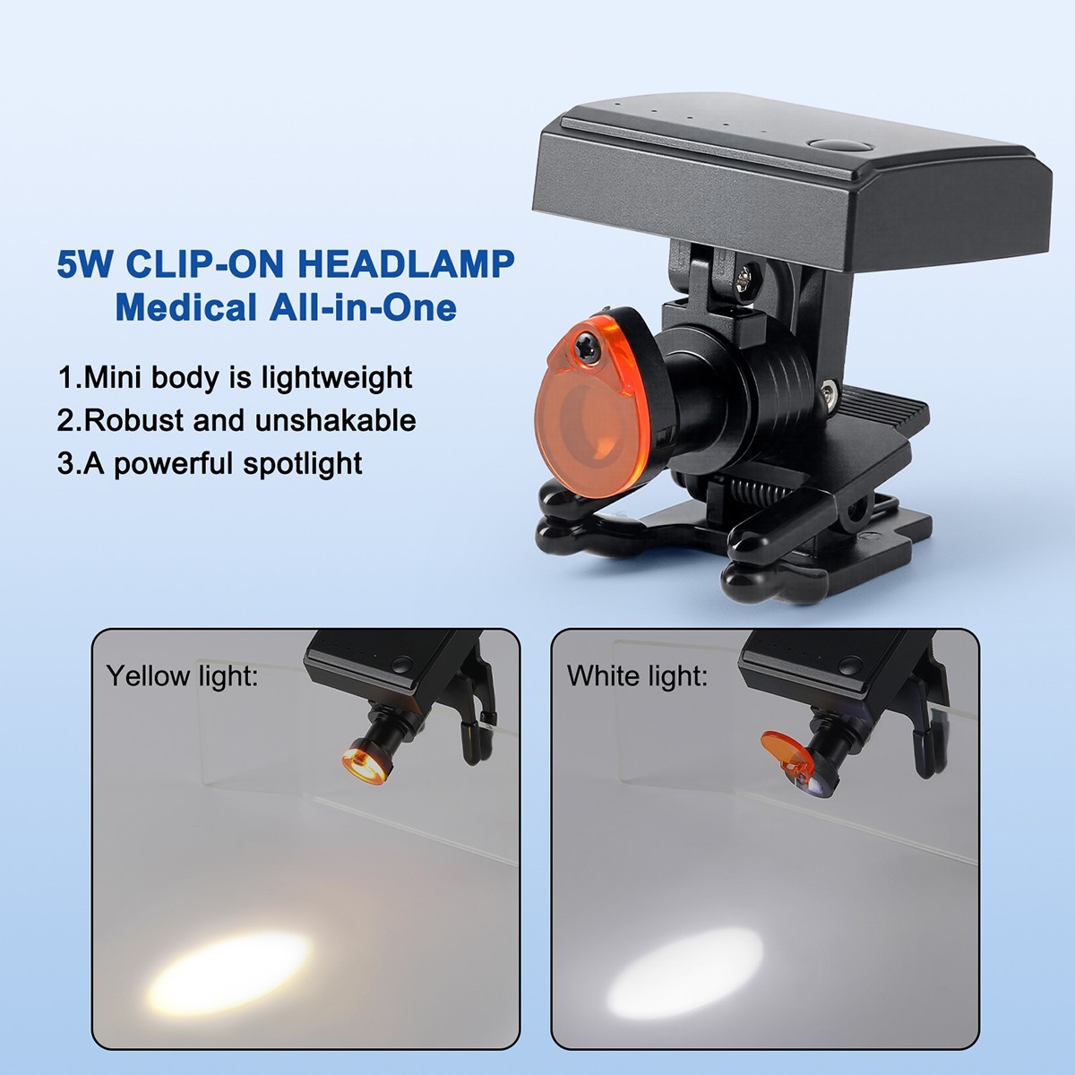 Medical Grade Dental LED Diagnostic Light 5W No Shadow 24000Lux Long Life
