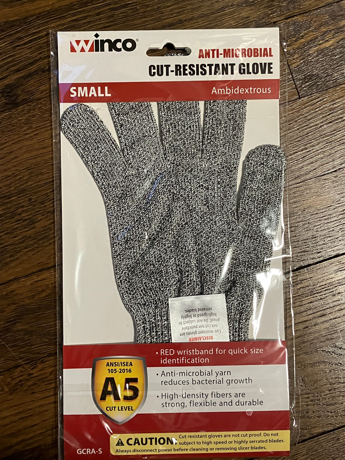 Winco – GCRA-S – Small Antimicrobial Cut Resistant Glove