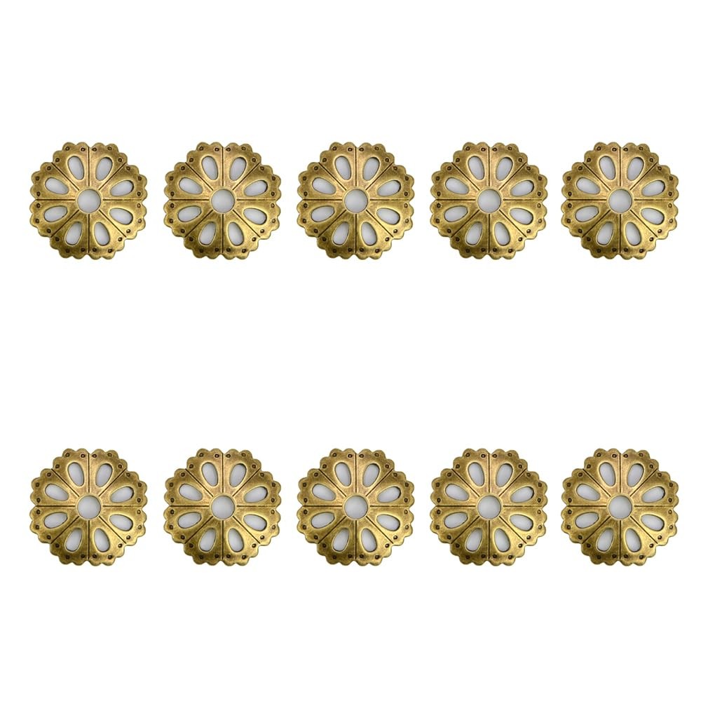 10Pcs Convex round Brass Backplate Washers Classical Furniture Decoration Gasket