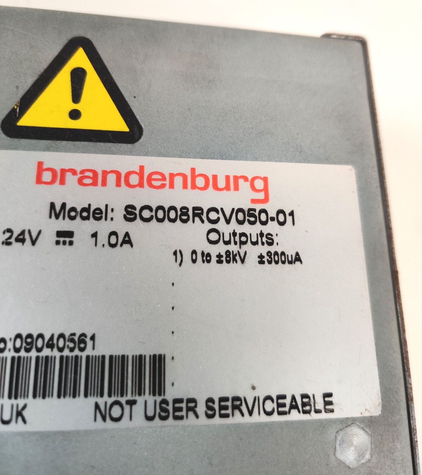 Brandenburg 8kV HV Power Supply 300uA SC008RCV050-01 PerkinElmer Flexar SQ 300