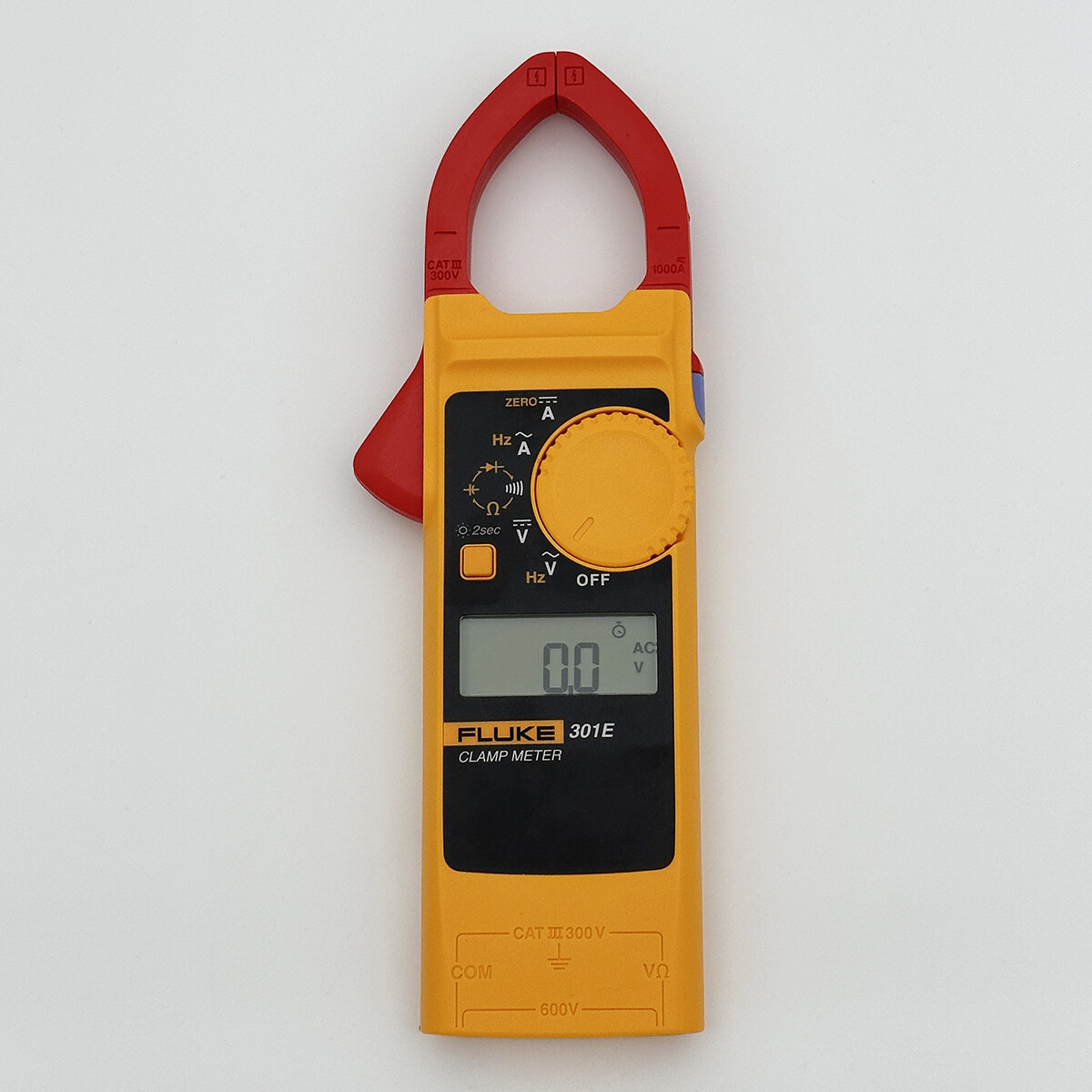 Fluke 301E AC/DC Clamp Meter 1000A AC/DC Voltage 600V Backlight Resistance Diode