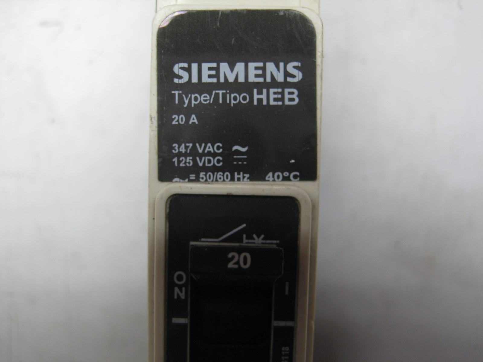 SIEMENS HEB1B020 20A 1POLE BREAKER NSNP
