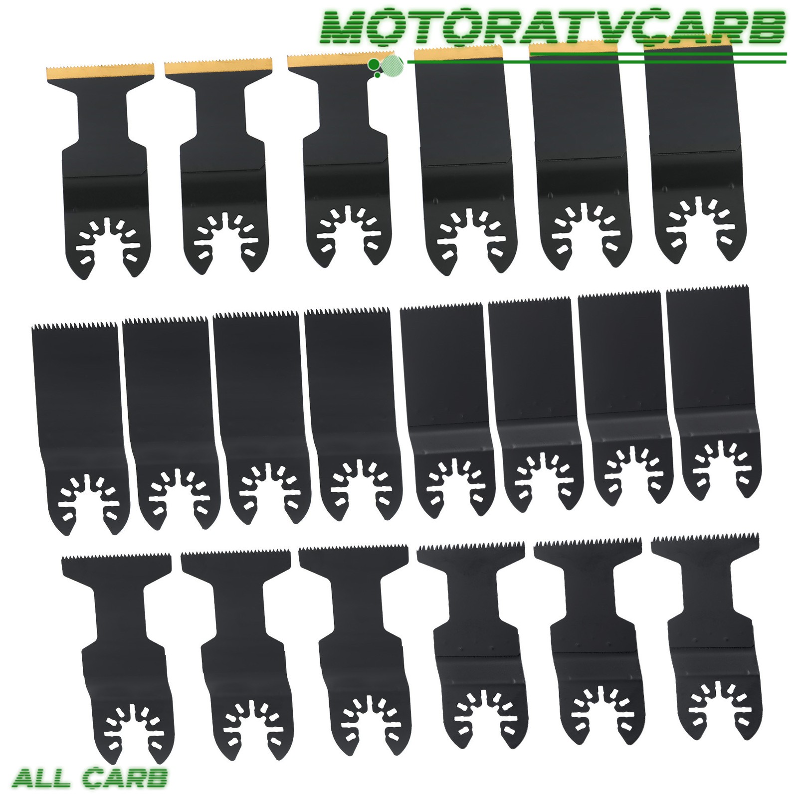 ALL-CARB 20 Pcs Oscillating Saw Blades Universal Wood Metal Multitool Blades Kit