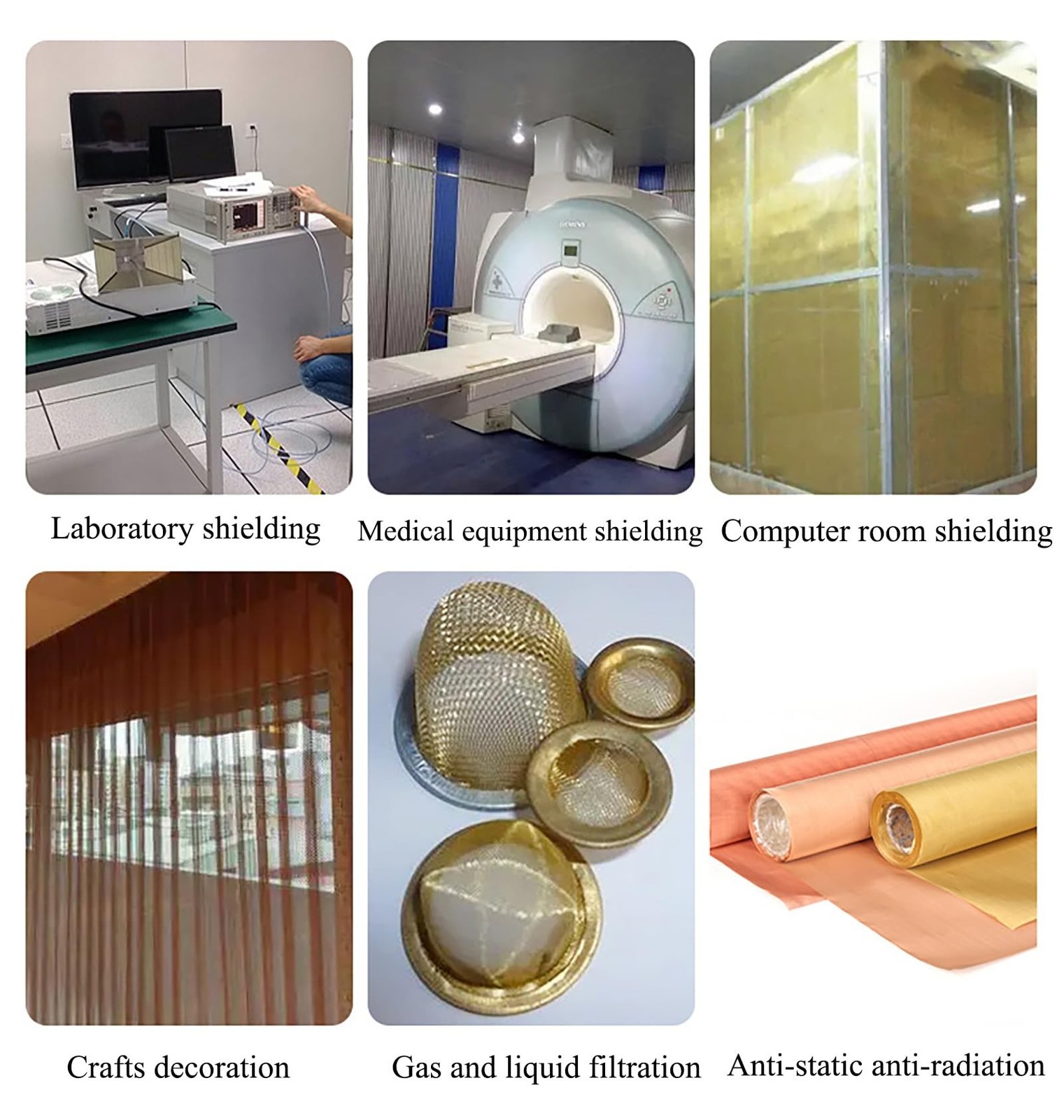 XIFENG Pure Copper Mesh Screen Roll 118»x39» / 3m x 1m 99% Copper Wire Mesh…