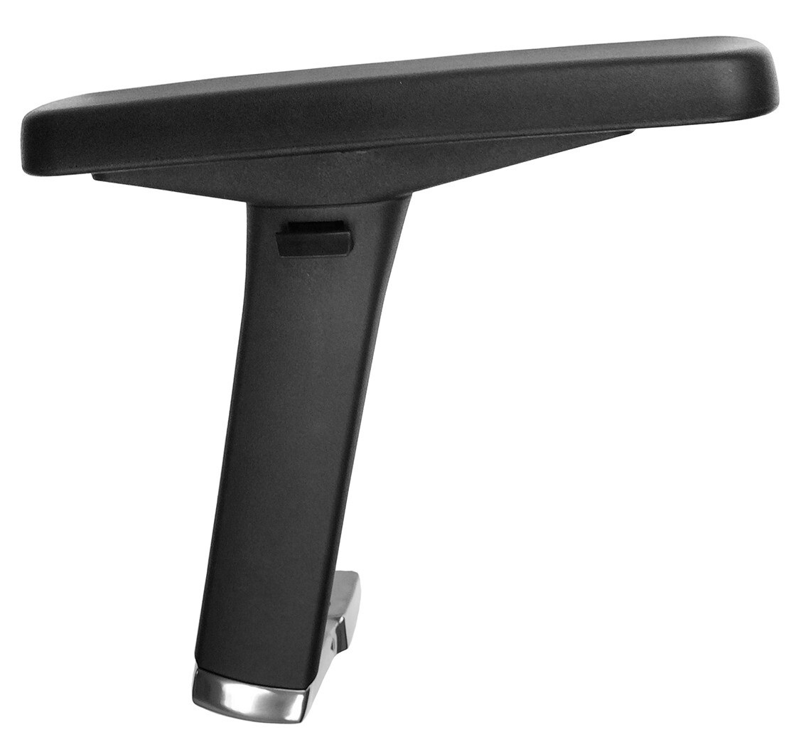 Height Adjustable Chrome 4D Chair Armrest w/ Arm Pads – Pair – S5402-K