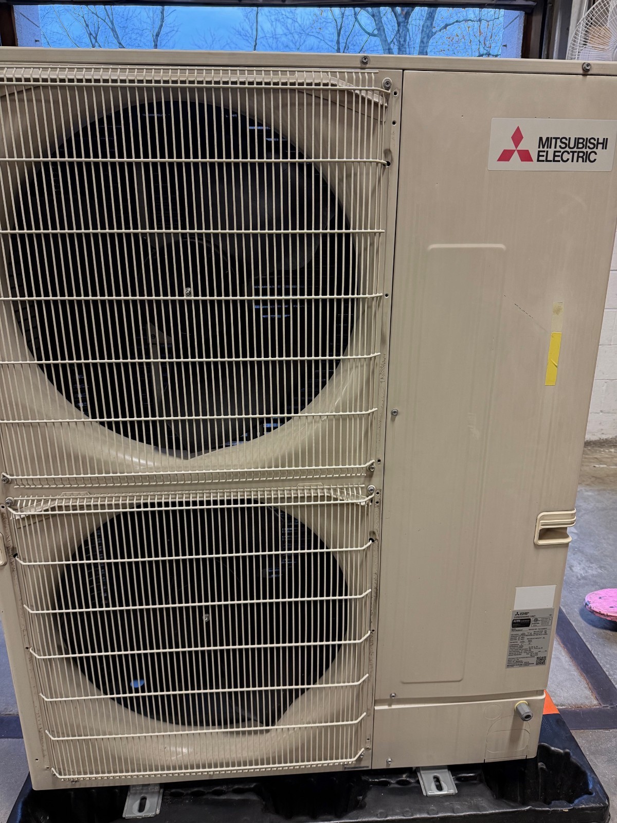 Mitsubishi PUY-A42NKA7 Condensing Unit with 2 PCA-A42KA7 split-system heat pumps