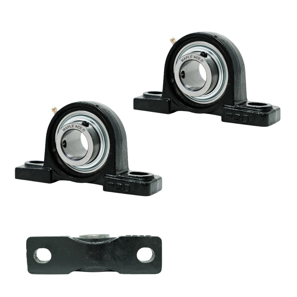UCP205-14 Pillow Block Bearing 7/8″ Bore, 2-Bolt, 3 Lips Seal, Solid Base (Qty2)