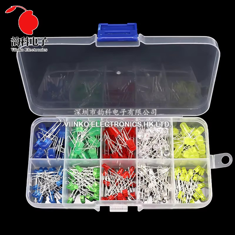 3MM 5MM Light Emitting Diodes Electronics Kit Box F3 F5 LED Diode Assorted Kit W