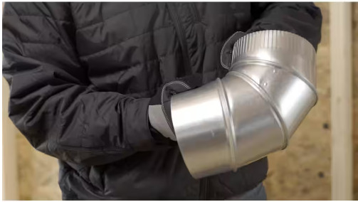 Master Flow12 In 90-degree Round Adjustable Elbow Flexible Duct Galvanized Steel