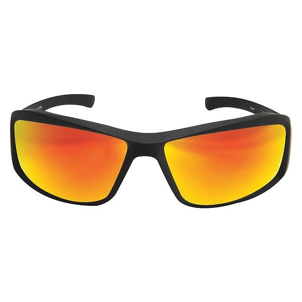 Edge Eyewear Xbap139 Safety Glasses, Traditional Red Mirror Polycarbonate Lens,