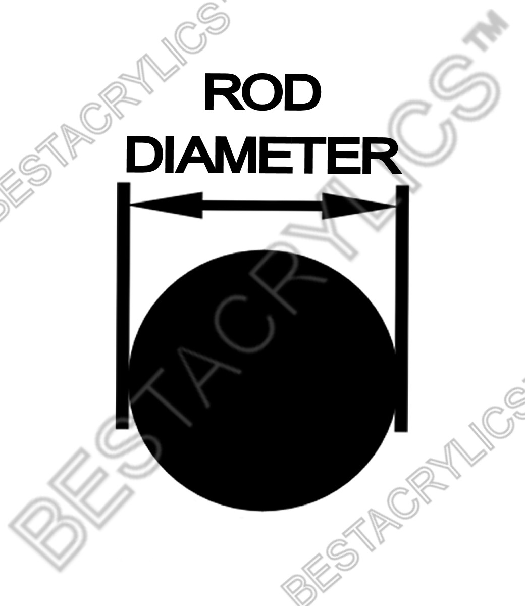 1 PC 1/2” DIAMETER 18” INCH LONG CLEAR ACRYLIC PLEXIGLASS LUCITE ROD .50 DIA