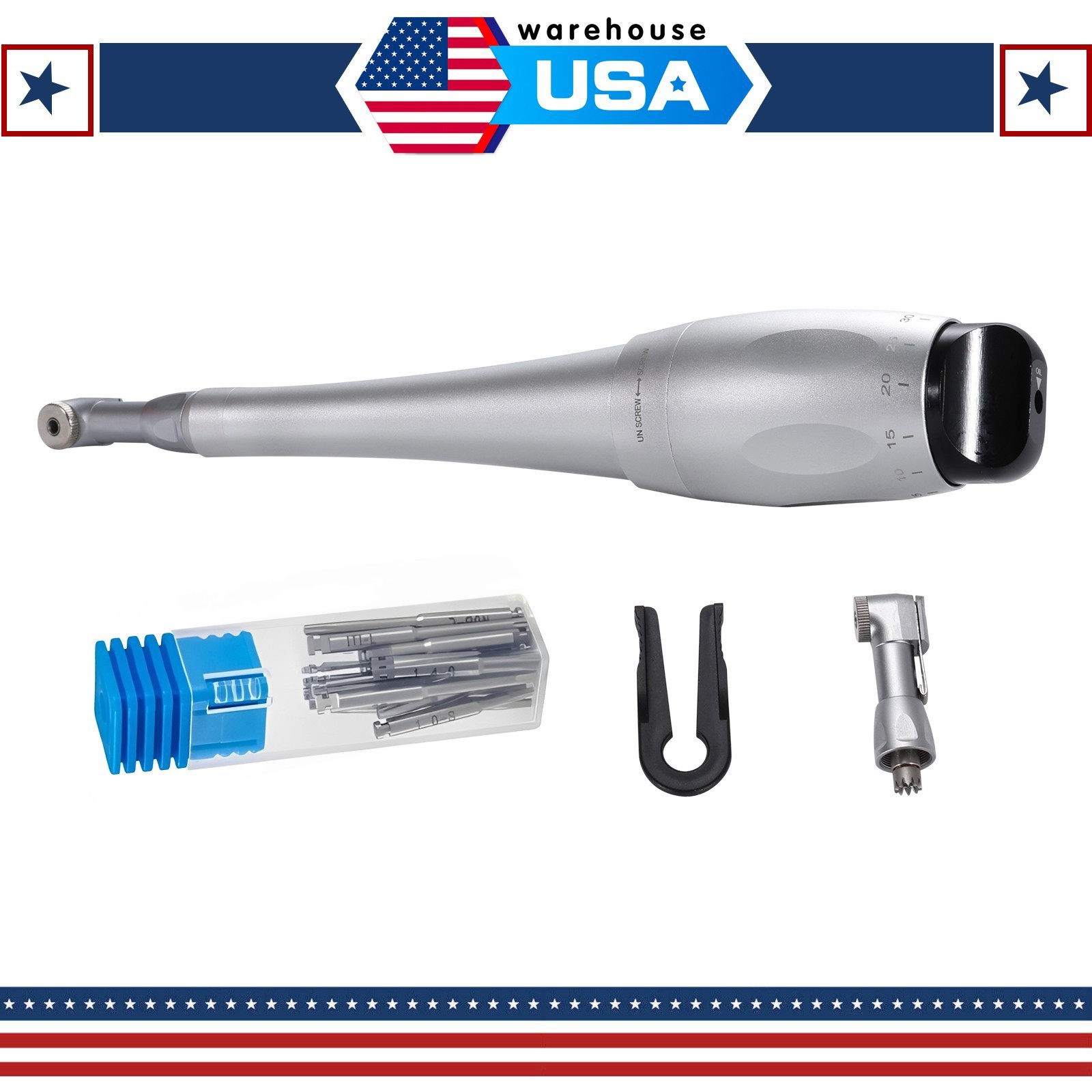 Dental Universal Implant Kit Torque Wrench Contra Angle Handpiece & 16 Drivers