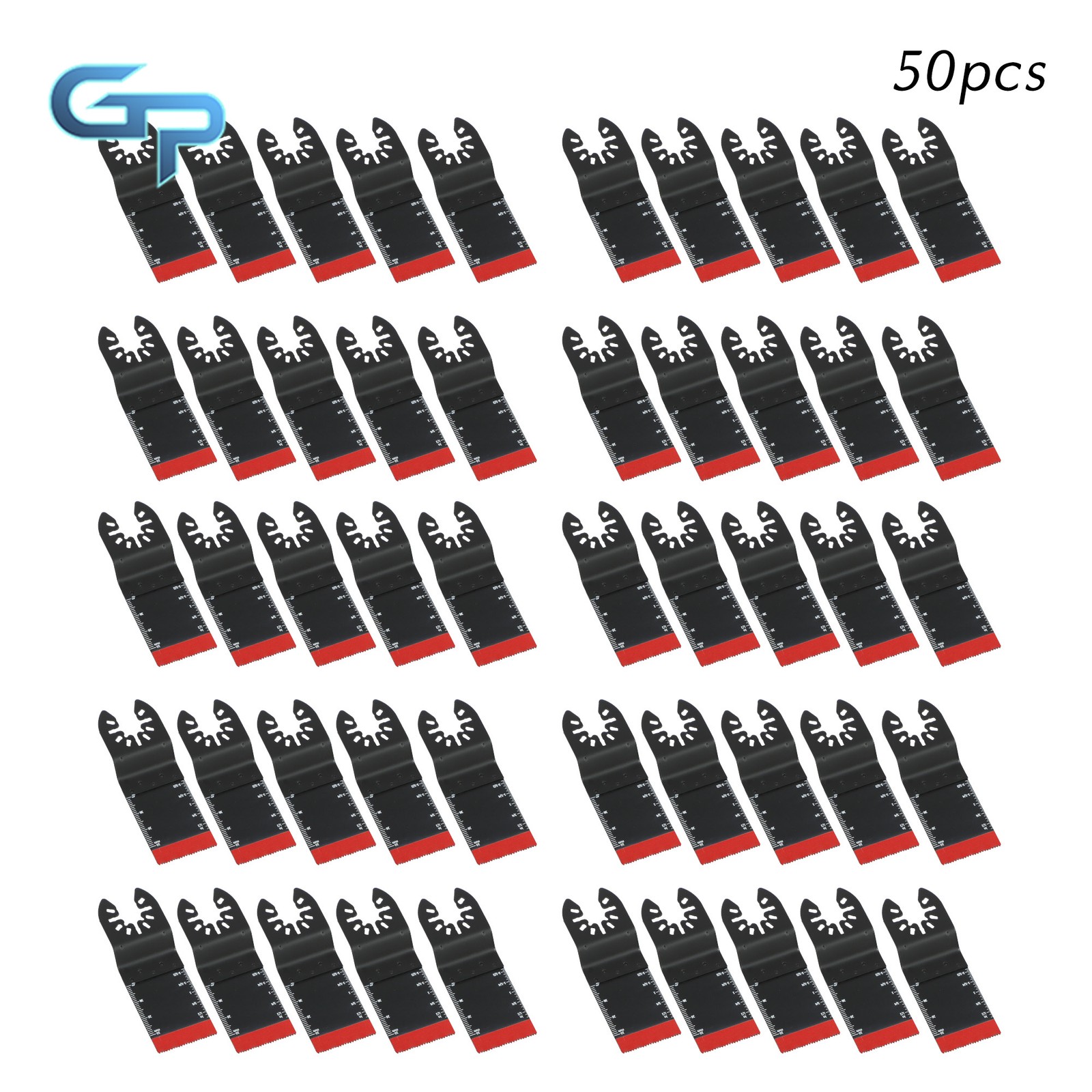 50 PCS Bi-Metal Multi Tool Blades 34MM Oscillating Saw Blades for Wood Plastic