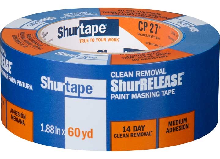 Shurtape CP 27 14-Day ShurRelease Blue Painters Tape Blue 5.08 Mils – 48mm x 55M