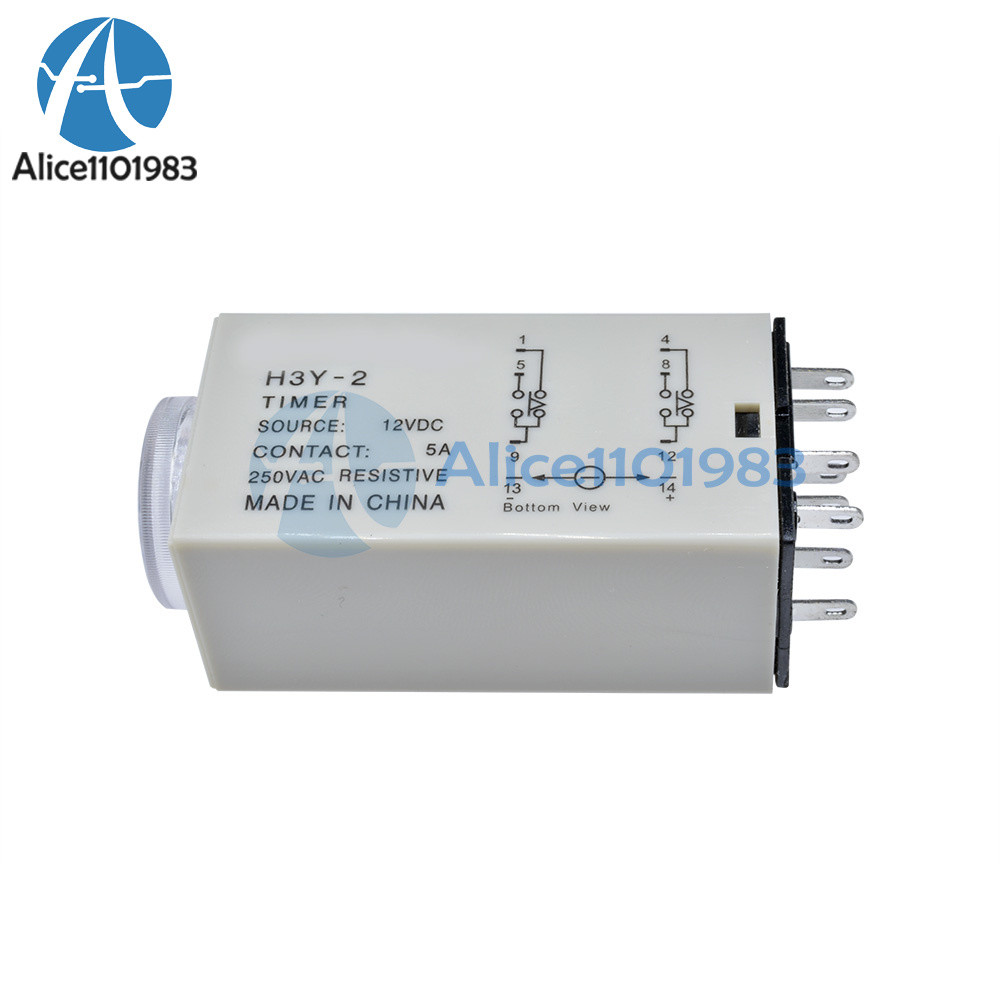 DC 12V H3Y-2 0-30 Minutes Power on Timer Time Delay Relay 8 Pin TH283