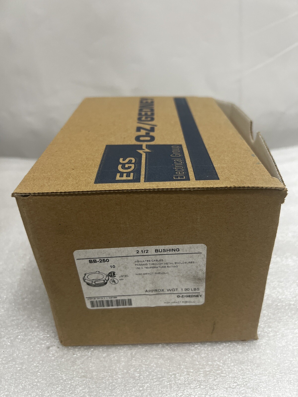 OZ-GEDNEY BB-250 2-1/2″ Insulating Threaded Non-Metallic Bushings BOX OF 10