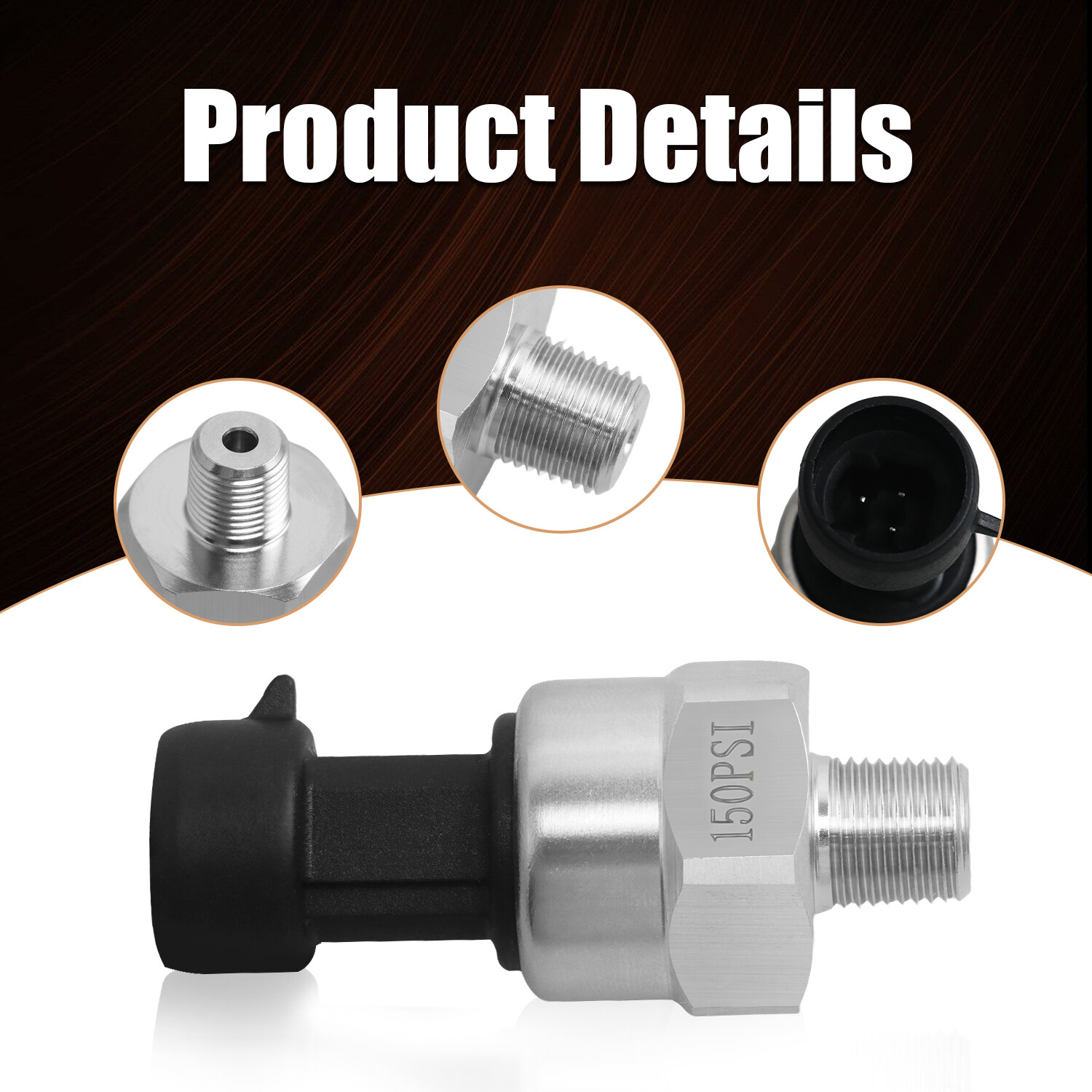 Upgrade Stainless Steel Pressure Sender Sensor 150PSI Fits for Oil Tank