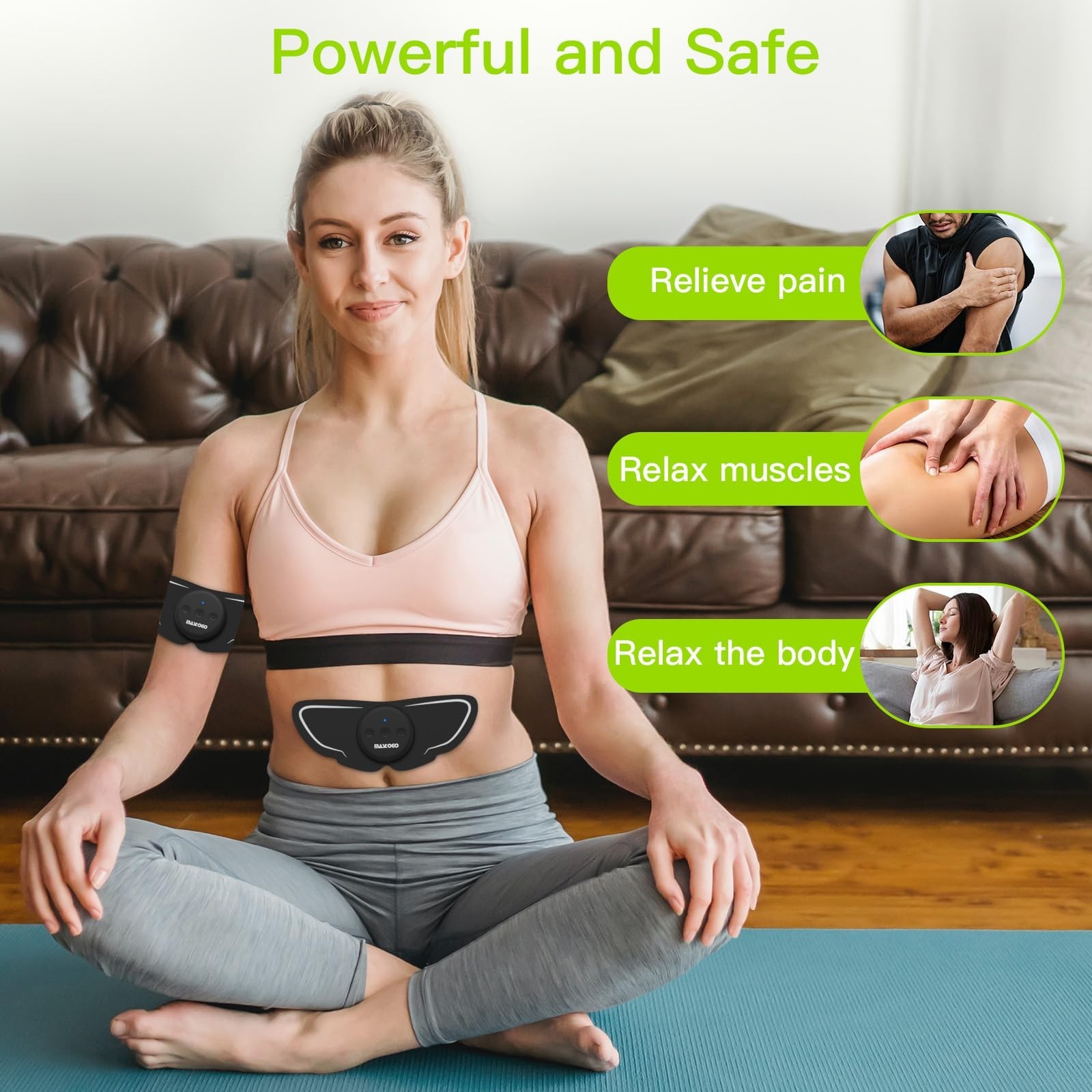 Wireless TENS Unit, Dual Host Muscle Stimulator with APP Control Up to 26 Mod…