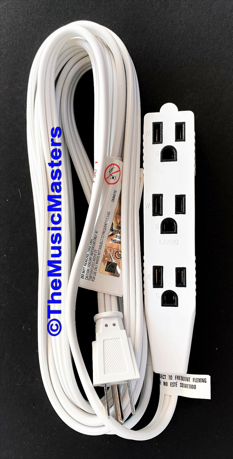 3 Outlet 6 ft Electric AC Extension Cord 3-Way Splitter Power Adapter Cord Cable