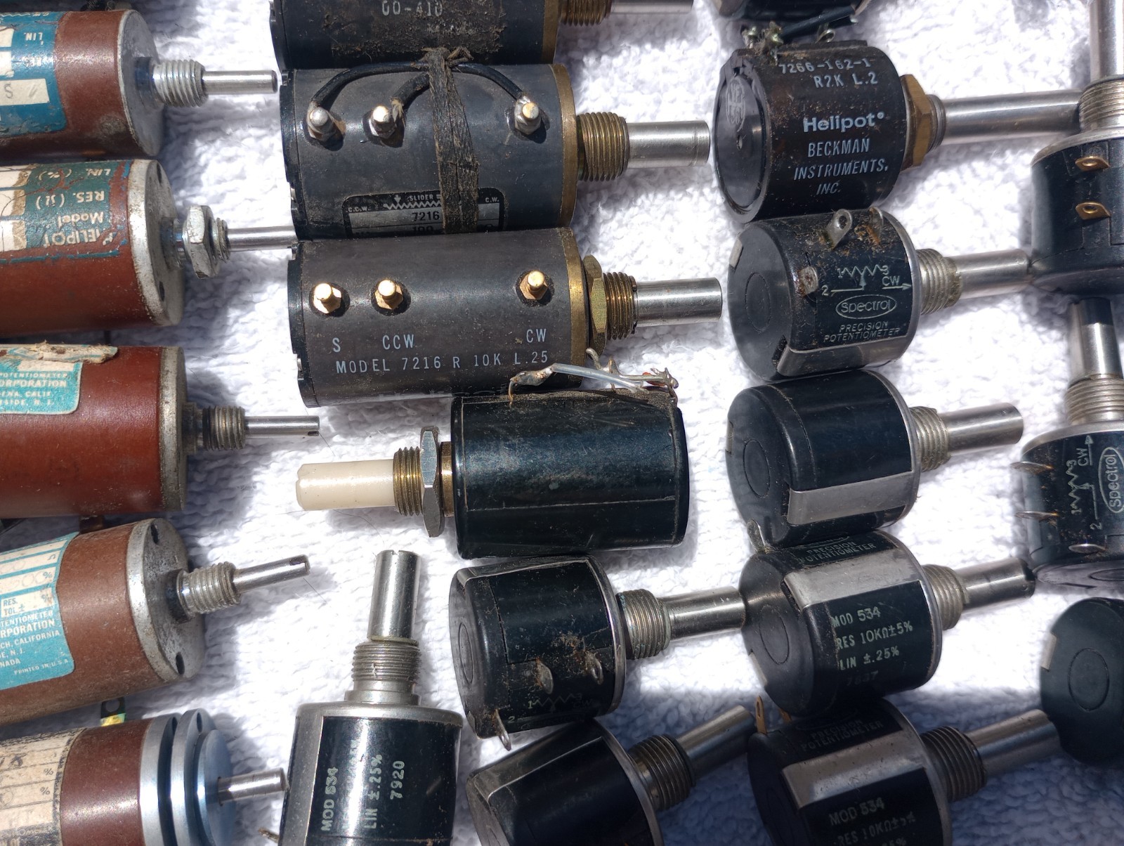 Bulk Lot of Vintage HeliPOT Potentiometer Mixed Makes & Models RADIO. SCOPES