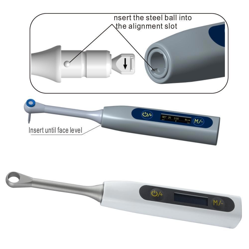 US Electronic Dental Universal Implant Torque Wrench Contra Angle &16pcs Drivers
