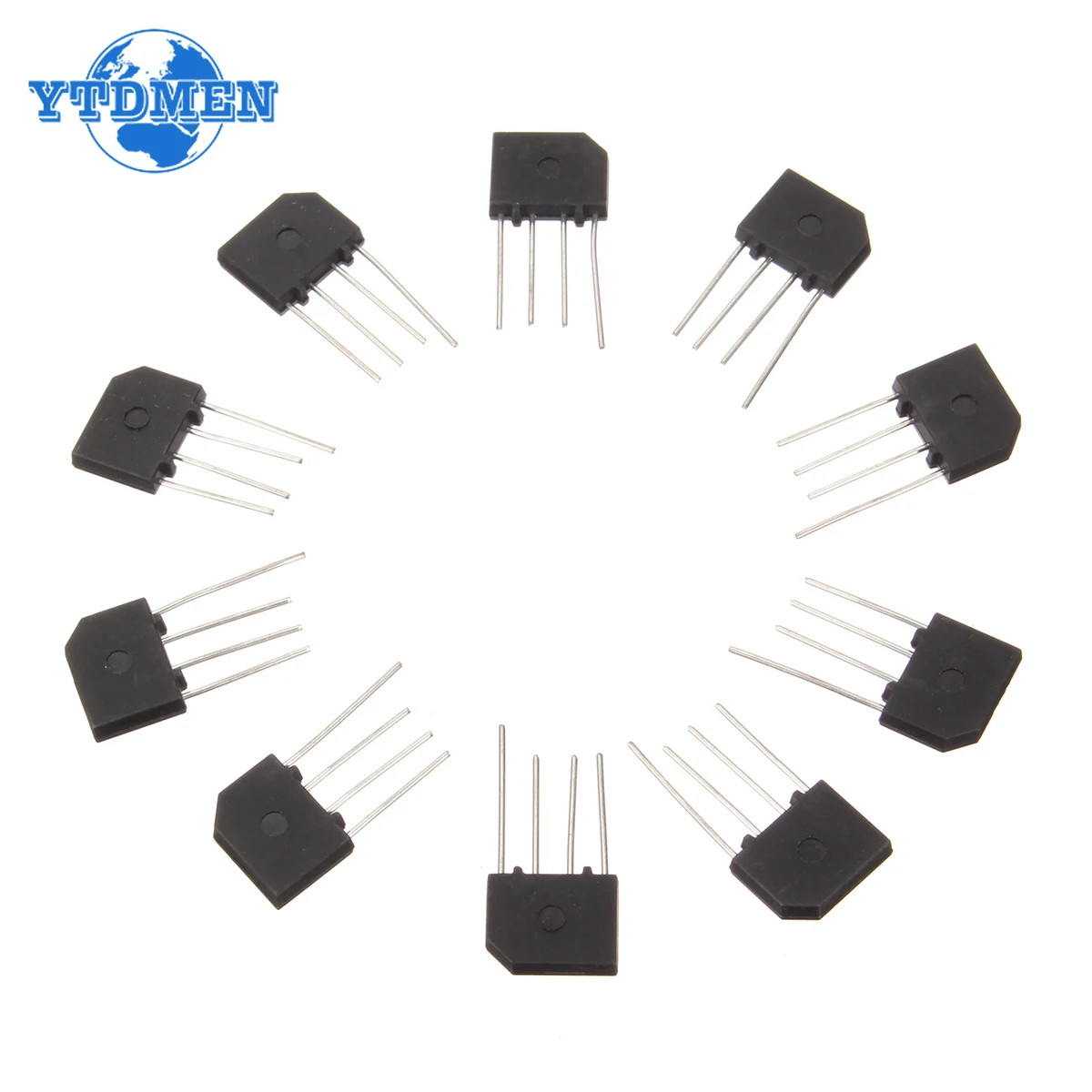 10X Bridge Rectifier KBP307 3A 1000V Flat Bridge Diode Bridge Rectifier For PCB