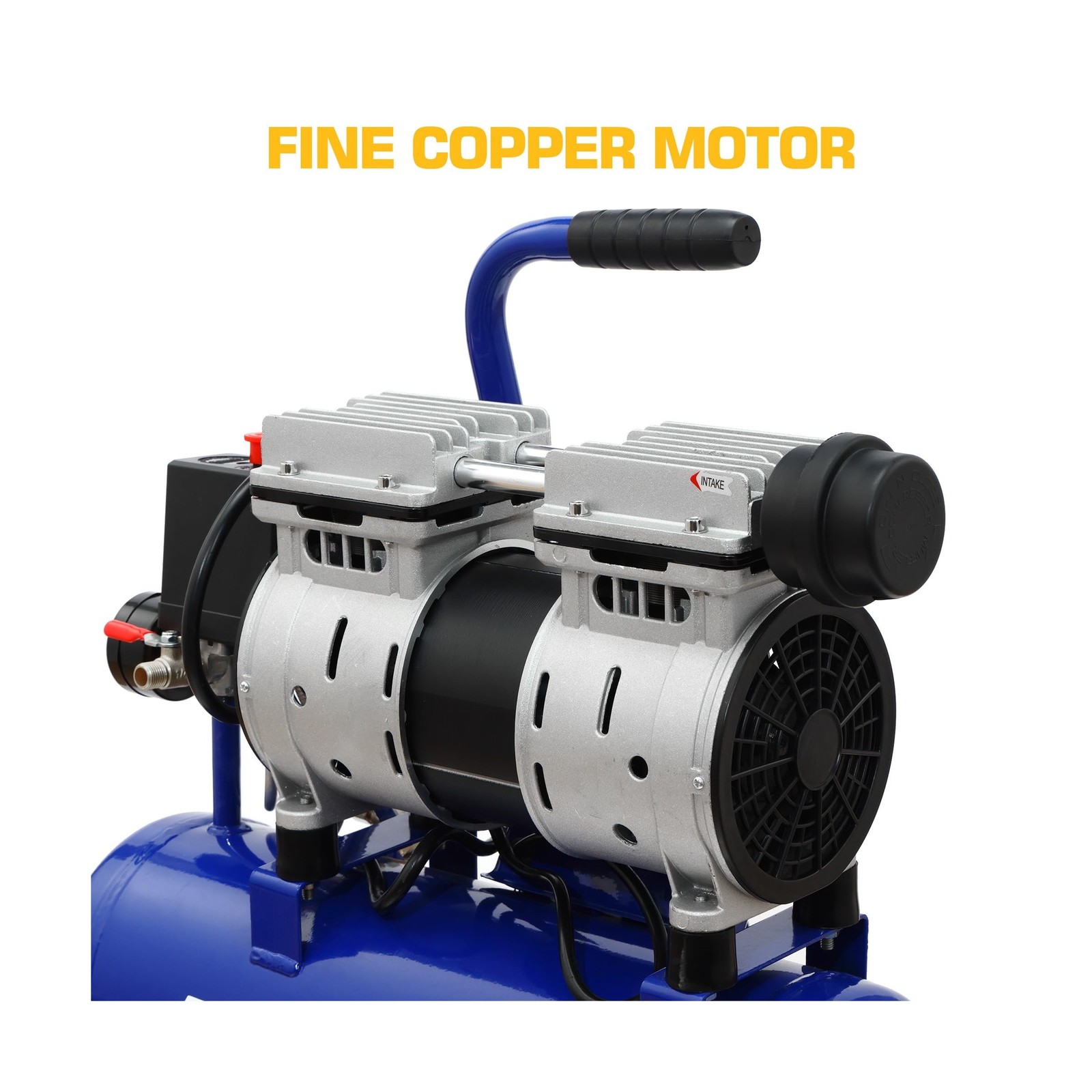 Ultra Quiet Air Compressor, 65dB, Oil-Free, Quick Couplers,115PSI, Portable E…