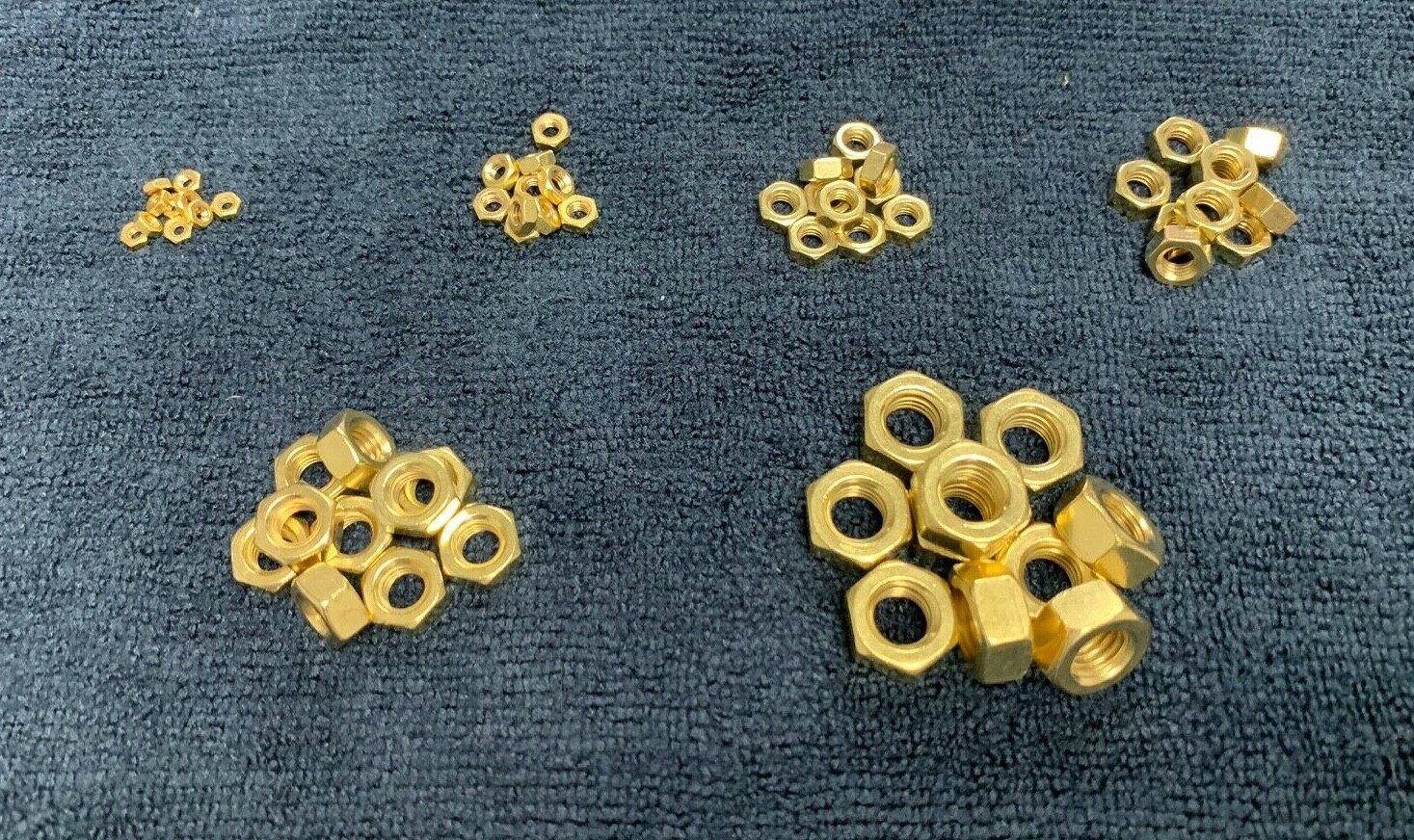 Brass Metric Hex Nuts DIN 934 Metric Nuts M2, M3, M4, M5, M6, & M8, Yellow Brass