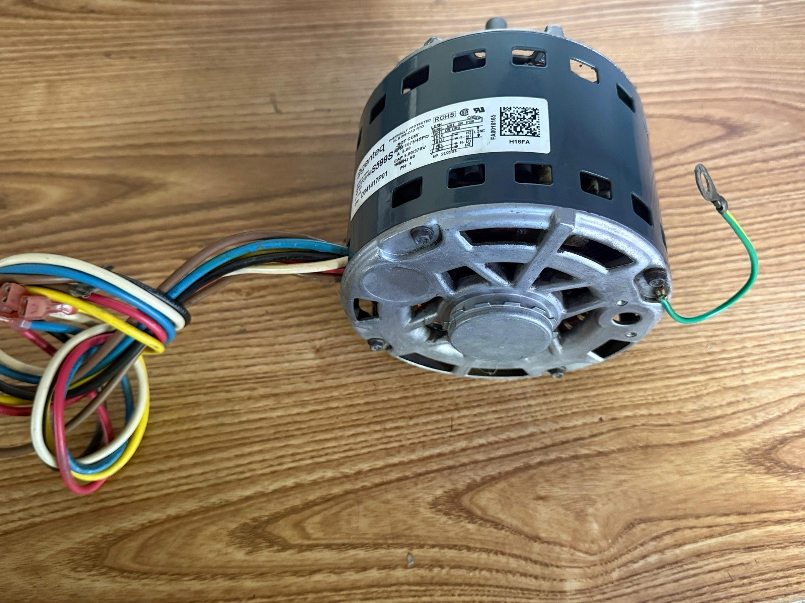 Genteq 5KCP39HG S599S HVAC Motor 115V 5.80A 1 Phase Thermally Prot