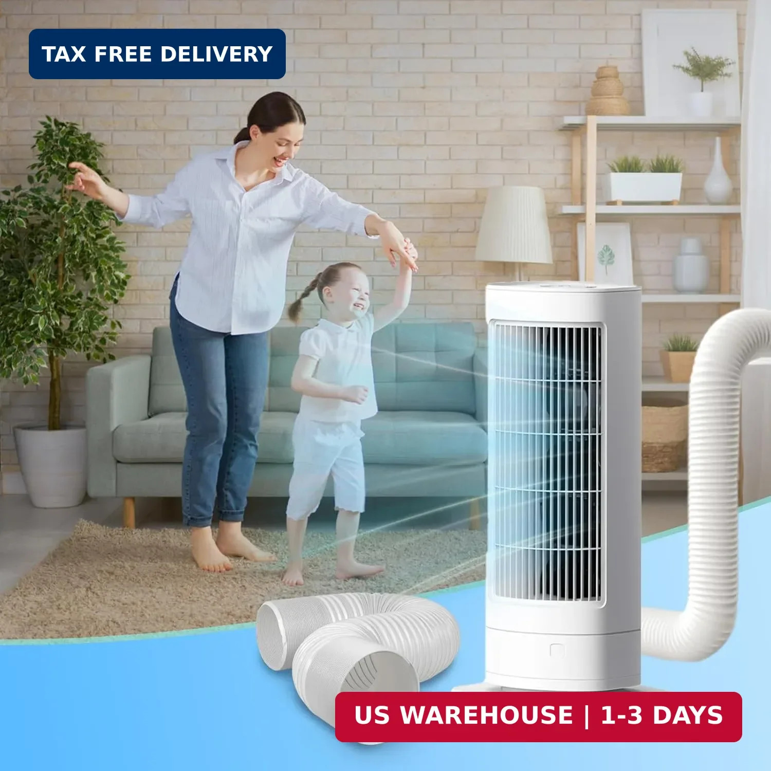 5 Inch Portable AC Air Conditioner Hose Anti-Clockwise Thread & Length up to 80″