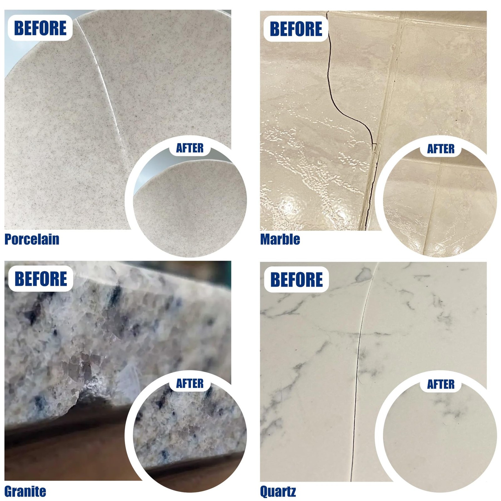 Tile Repair Kit – Porcelain for Repairing Scratches, Chips, White
