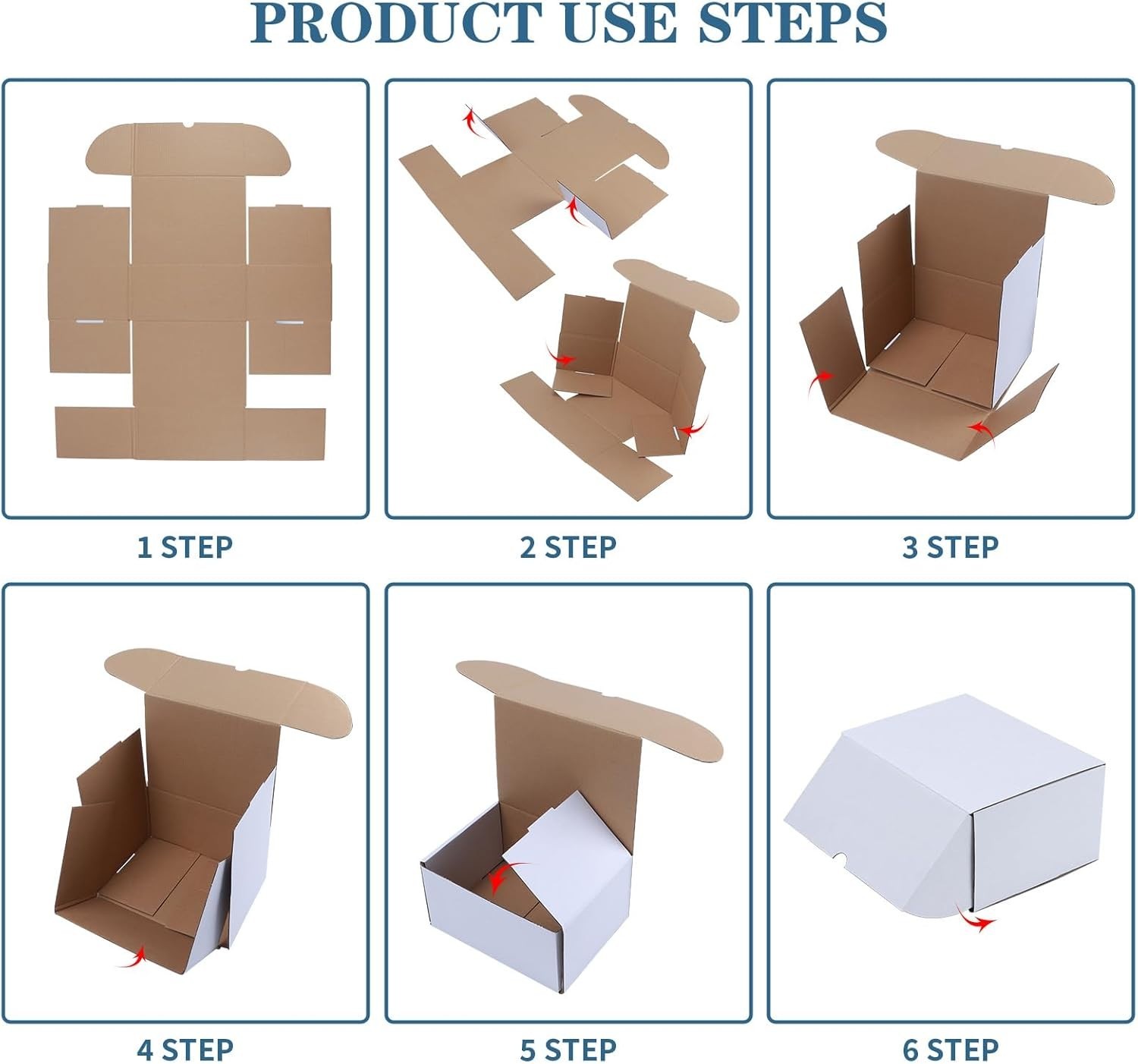 Durable 12x10x6 Corrugated Mailer Boxes – Set of 15 White Gift Packaging
