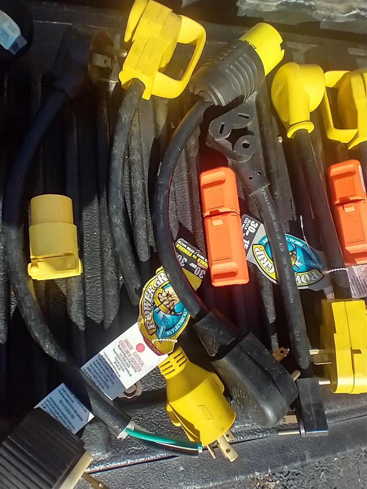 Huge Variety Lot of 22  Park Power RV Marine Adapters Plugs Recep 125V, 15-30A,