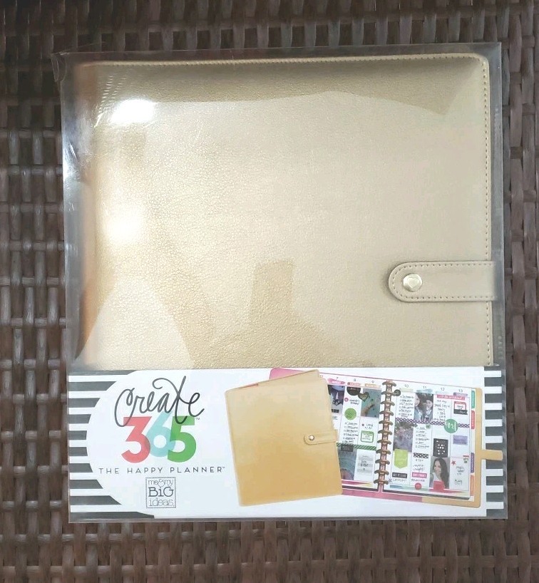 The Happy Planner Create 365 Me And My Big Ideas Big Deluxe Cover Gold Brand New