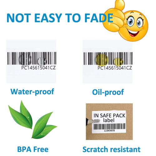 2″x1″ Direct Thermal UPC Barcode FBA Labels 1300/Roll for Zebra & Rollo Printers