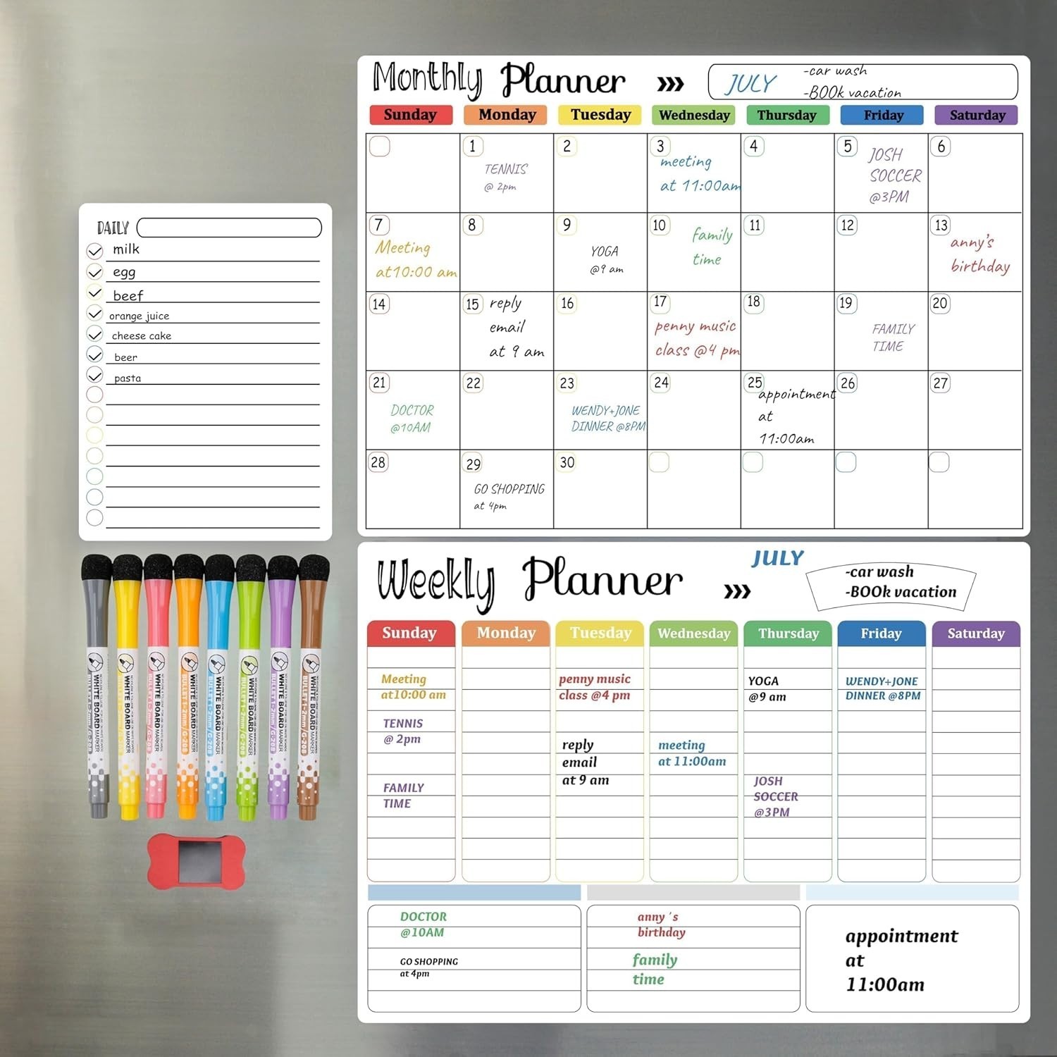 Fridge & Wall Organiser – Monthly, Weekly, Daily