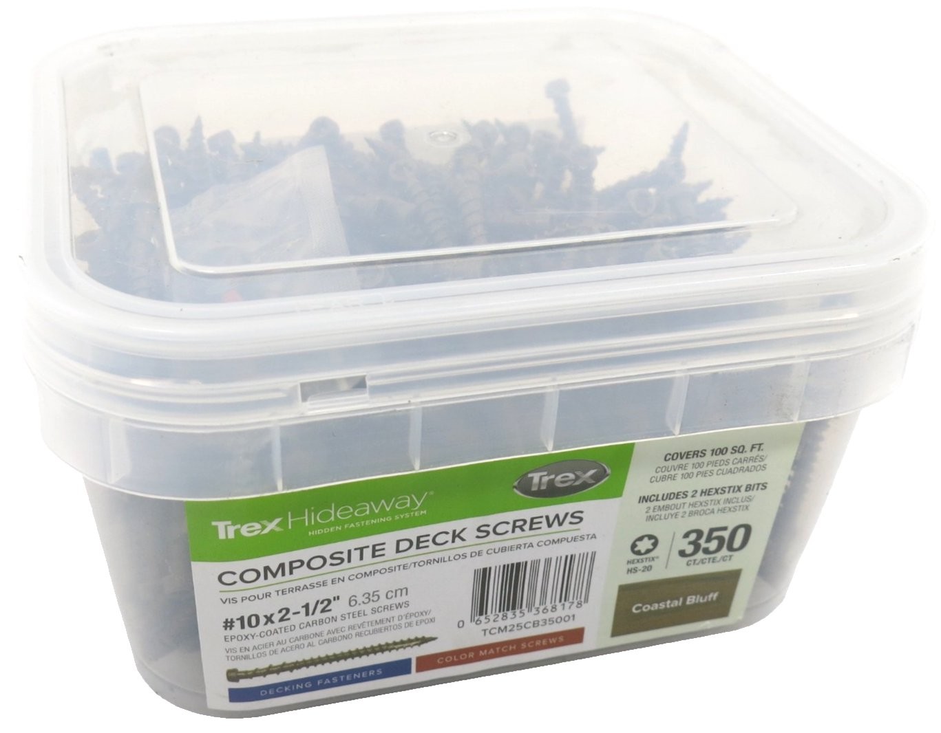 Trex Hideaway TCM25CB35001 Composite Deck Screws Coastal Bluff 350-CT