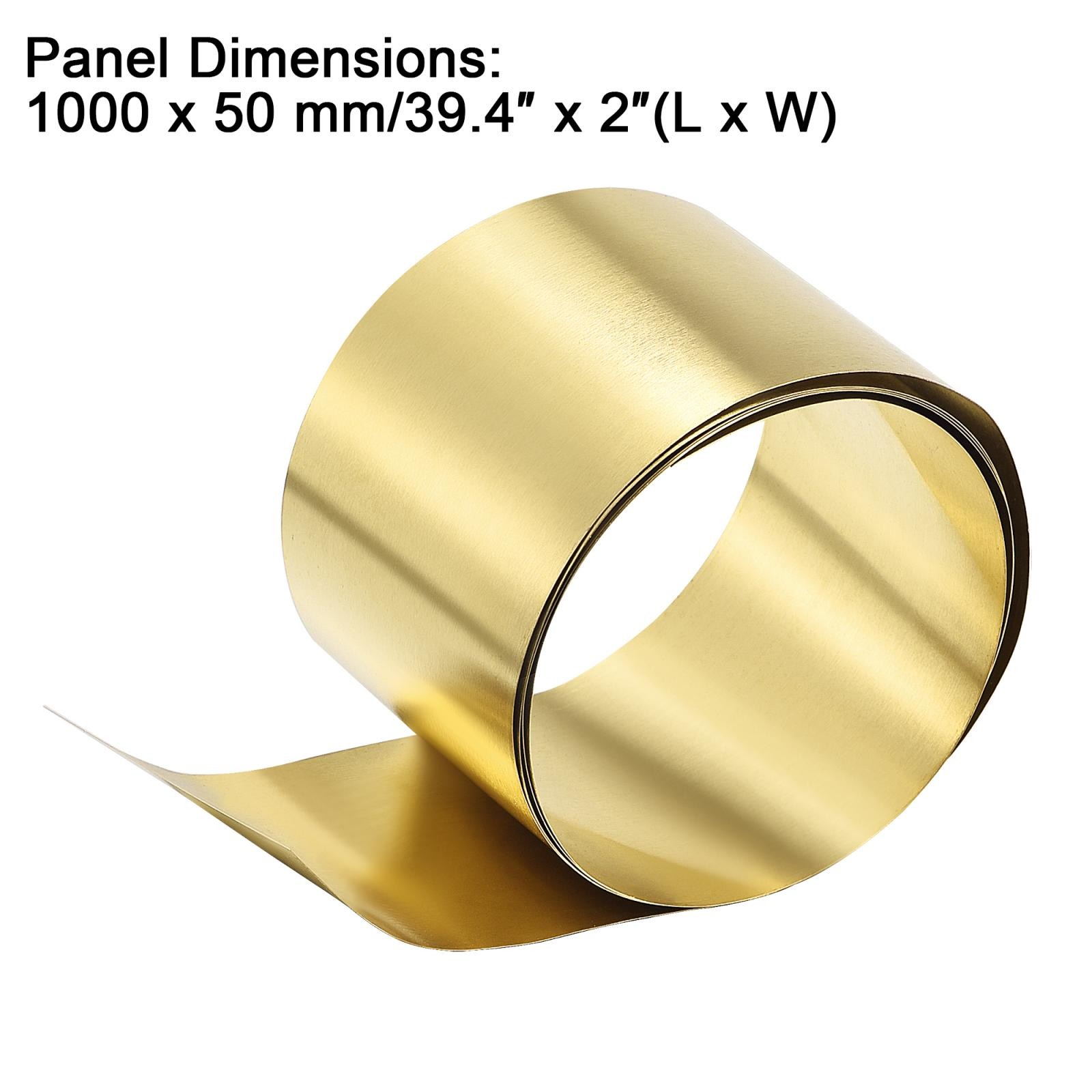 Brass Sheet Roll Metal Foil Plate 39.4“ x 2” x 0.004“
