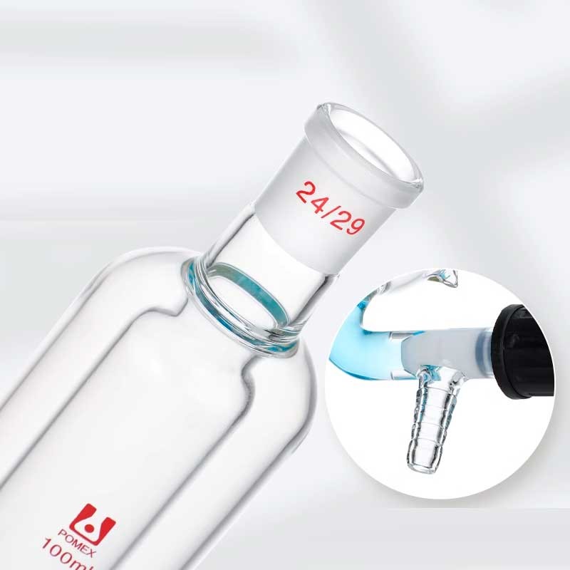100ml-500ml Distillation Bottle with Vacuum Piston Double-Layer Lab Glass