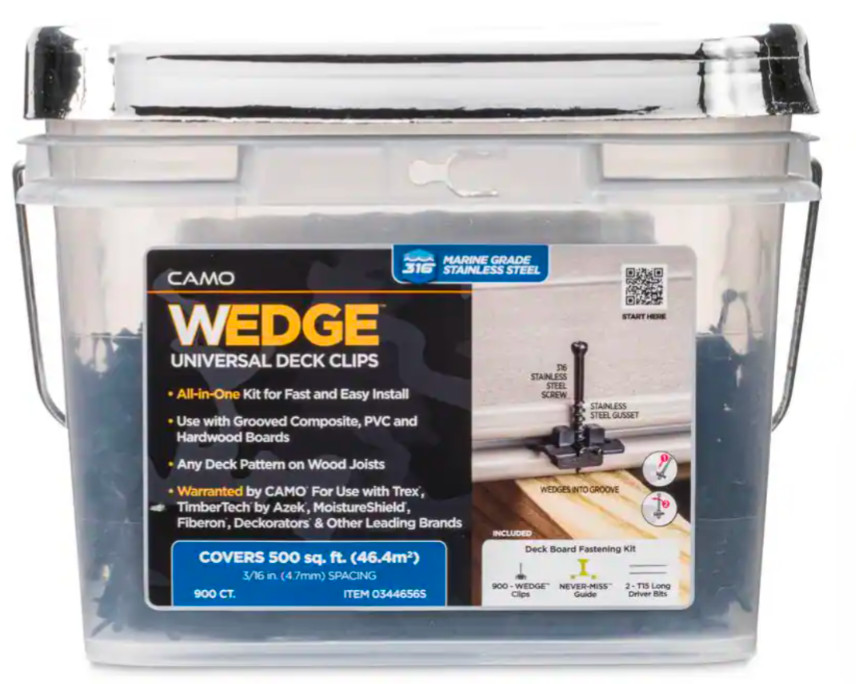 CAMO WEDGE Stainless Steel Hidden Deck Fasteners