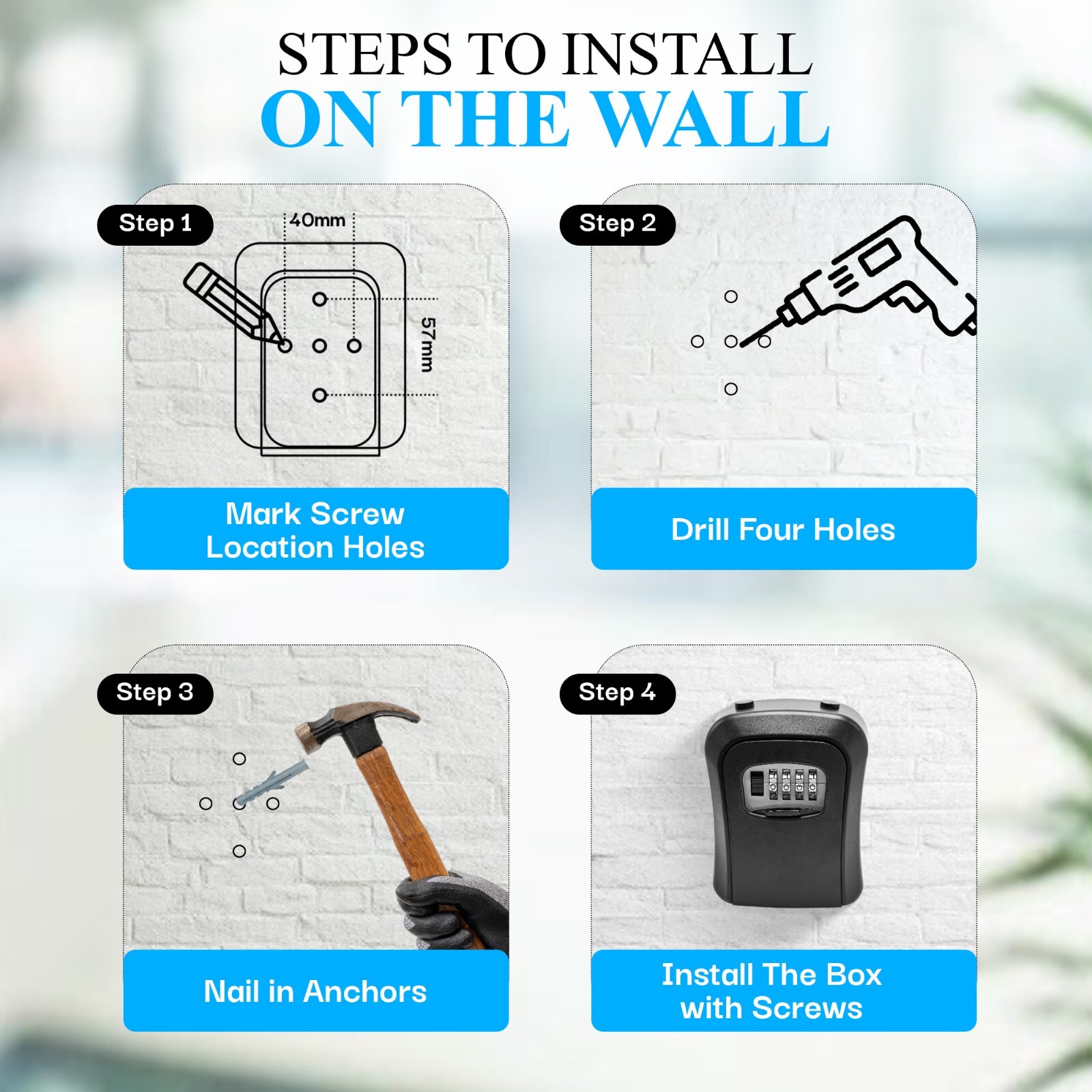ABS Non-Metal Lock Box for Keys – Secure, Durable, Weather-Resistant Storage
