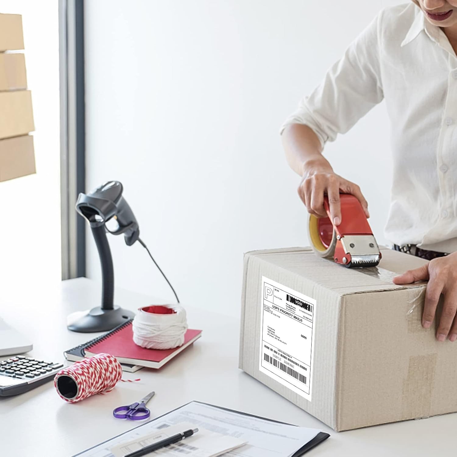 4×6 Perforated Direct Thermal Address Shipping Labels For Rollo & Zebra Fanfold