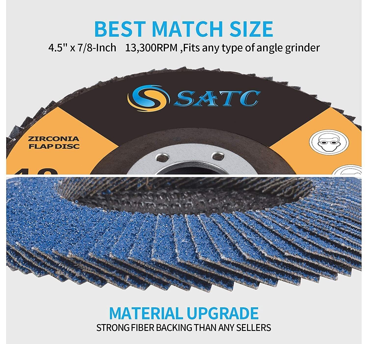 24Pack 4-1/2″ X 7/8″,Zirconia Grinding Wheel 40/60/80/120 Grit (20T29+4T27)