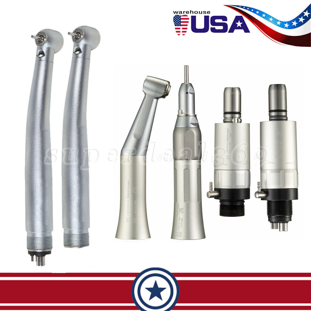 NSK Style Dental E-generator LED High Speed/Slow Low Speed Handpiece 4/2Hole ty