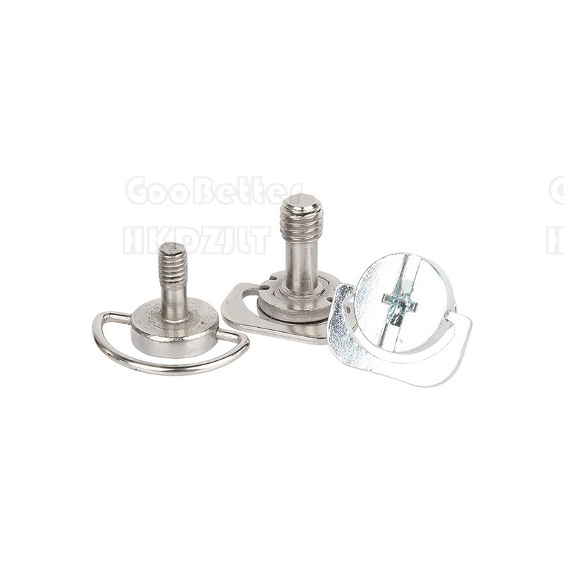 D-Ring Carbon Steel Screw for Camera Tripod Quick Release Plate M4 M5 M6
